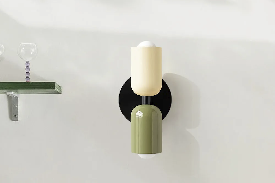 Lampe murale double style industriel rétro pour loft