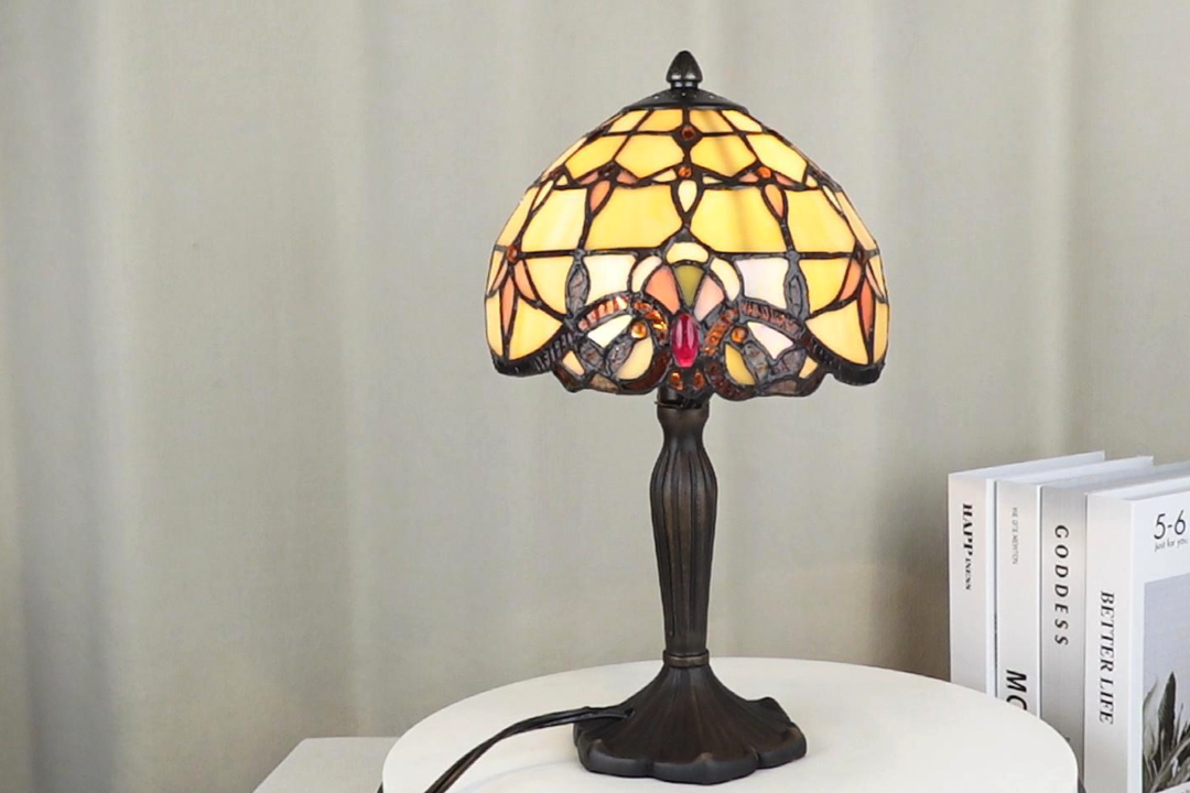 Lampe vintage iridescente en verre de mer pour bar de petit-déjeuner